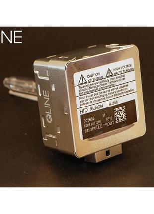Ксенонова лампа qline d3s 5500k (+100%) metalbase (1 шт.)