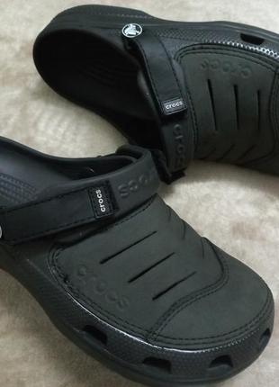 Шлепанцы кожа муж.41-41.5р.crocs вьетнам