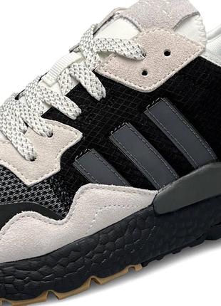 Чоловічі кросівки чорні з сірим adidas nite jogger black gray6 фото