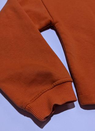 Оранжевое зип худи кофта на замке на флисе с капюшоном олимпийка кардиган свитер свитшот6 фото