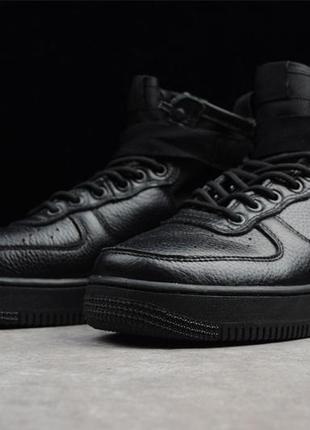 Nike sf af 1 mid-чорні високі демісезонні оригінальні