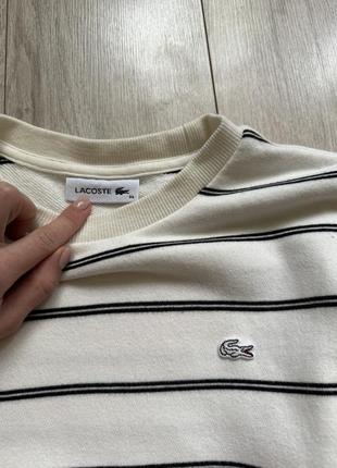 Lacoste свитшот в полоску кофта худи лонгслив толстовка4 фото