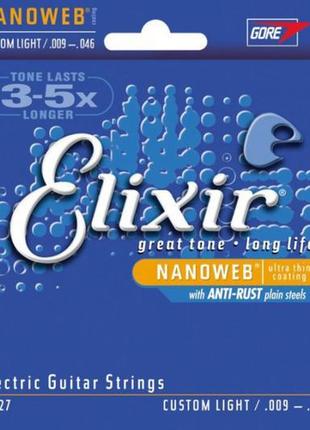 Струни для електрогітар elixir el nw cl