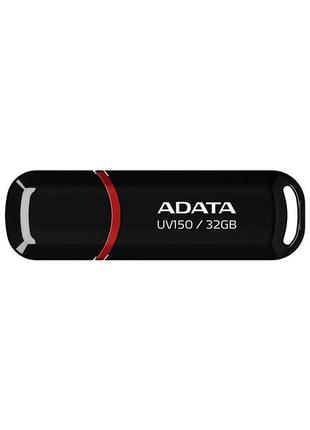 Usb накопичувач adata uv150 32gb usb 3.2 black (auv150-32g-rbk)