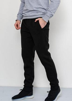 Спорт штани чоловічі на флісі, колір чорний, розмір 46, 223r016