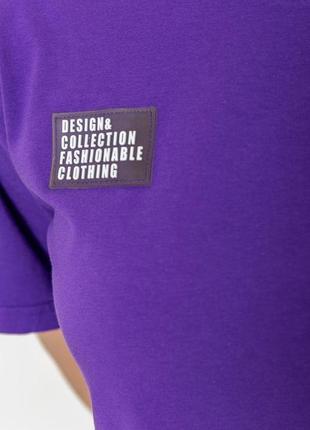 Костюм жіночий повсякденний футболка+шорти, колір фіолетовий, ...5 фото