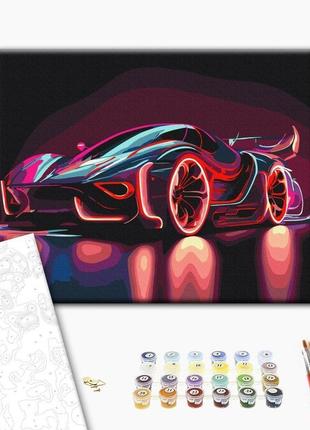 Картина за номерами "неоновий автомобіль", "bs53713", 40x50 см