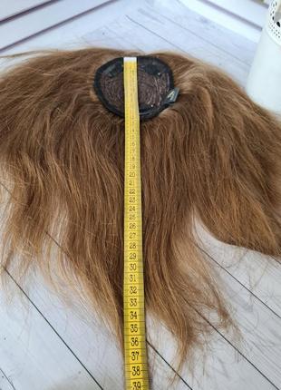 Накладка топпер макушка полупарик 100% натуральный волос.5 фото