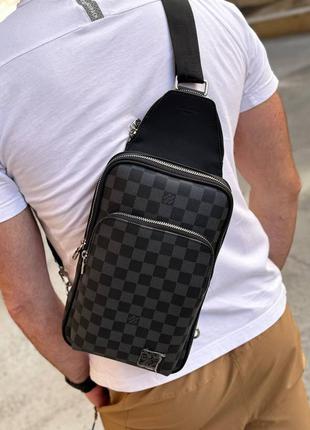 Сумка louis vuitton sling канва/кожа упаковка пыльник3 фото