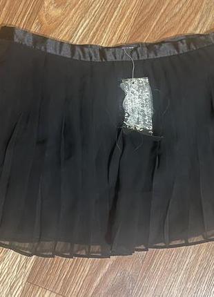 Шифоновая плиссированная мини юбка