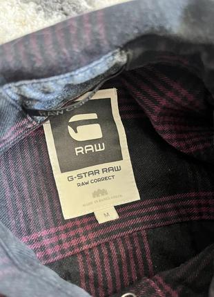 Рубашка овершот  g-star raw plaid denim overshot10 фото