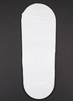 Білі шкарпетки-слідки з антиковзним задником, розмір 40-452 фото