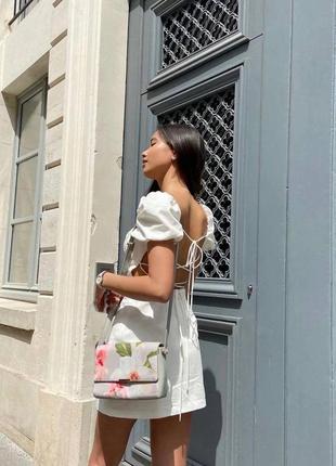 Сукня плаття міні з льону льняна з відкритою спинкою5 фото