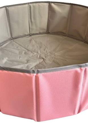 Манеж складаний для новонародженого з килимком 80х26 см рожевий4 фото