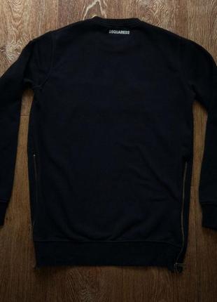 Оригинальный черный мужской свитшот худи футболка dsquared 2 размер s8 фото