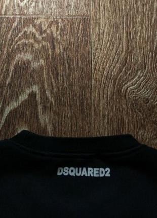 Оригинальный черный мужской свитшот худи футболка dsquared 2 размер s7 фото
