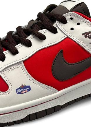 Мужские кроссовки красные с черным nike sb dunk low suzuki ninja rg5004 фото