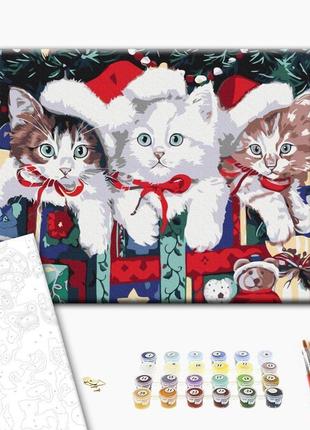 Картина за номерами "новорічні котики", "bs51359", 40x50 см