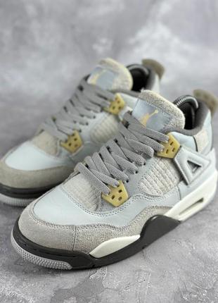 Nike air jordan retro 4 женские кожаные кроссовки оригинал размер 37.52 фото