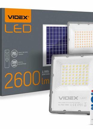 Led прожектор автономний videx 30w 5000k