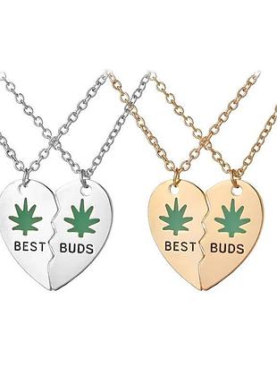 Парні підвіски найкращі друзі best buds з коноплею кулони дві ...