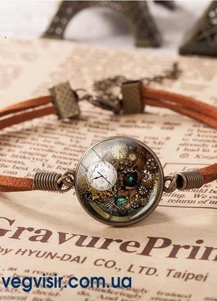 Браслет steampunk стимпанк із годинником годинник амулет знево...