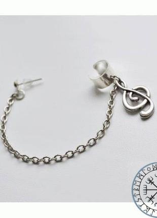 Кафф скрипковий ключ кліпс на вухо без проколу кліпси каф