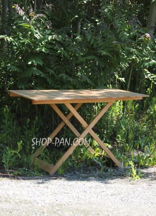 Розкладний дерев'яний столик зі стільцями 6 шт. для пікніка (7...2 фото