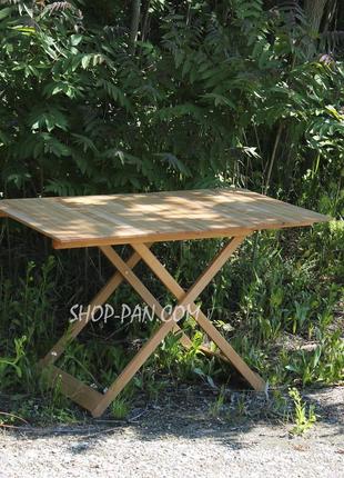 Розкладний дерев'яний столик зі стільцями 6 шт. для пікніка (7...3 фото
