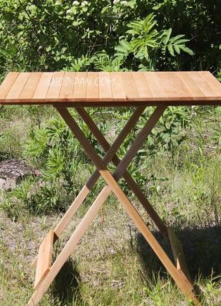 Розкладний дерев'яний столик зі стільцями 4 шт. для пікніка (7...4 фото