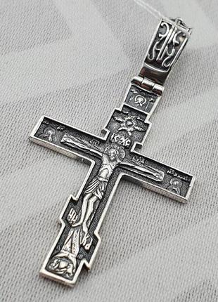 Срібний солідний чоловічий хрест зі срібла 925 проби