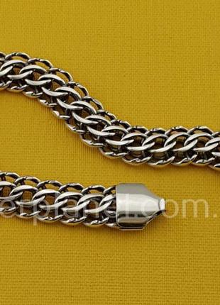 Чоловічий срібний браслет "пітон" зі срібла 925 20 розмір5 фото