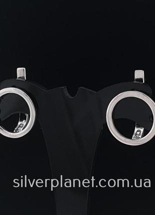 Стильні повсякденні сережки срібло мінімалізм. срібні сережки ...6 фото