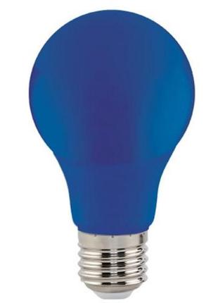 Світлодіодна лампа spectra 3w e27 а60 horoz синя