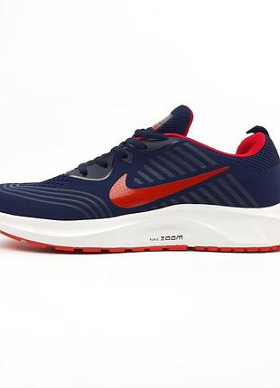 Nike zoom pegasus синие с красным кроссовки кеды мужские найк зум текстильные сетка легкое качество весенние летние демисезонные демисезон низкие