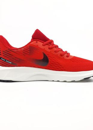 Nike zoom pegasus червоні кросівки кеди чоловічі найк зум текстильні сітка легкі відмінна якість весняні літні демісезонні демісезон низькі5 фото