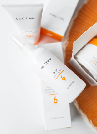 Бронзирующее масло sun dr. tuna 6 spf, 115 мл