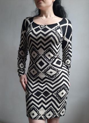 Сукня геометричний принт текстиль по фігурі бренд apricot3 фото