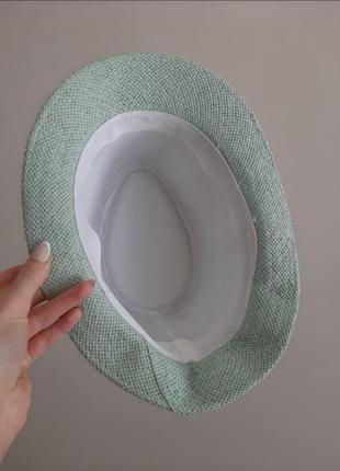 Річна капелюх з невеликими полями колір м'яти3 фото