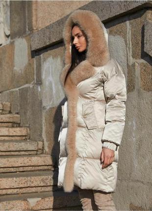 Тепла куртка з натуральним хутром високої якості2 фото