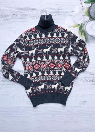 Новорічний зимовий теплий светр універсал3 фото