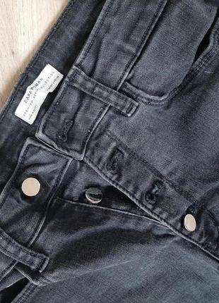 Супер класні джинси zara темно-сині на гудзиках5 фото