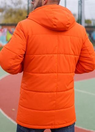 Яскрава помаранчева крута зимова чоловіча куртка омнихит2 фото