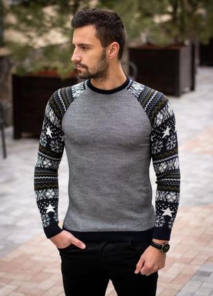Лонгслив светр з класними новорічними рукавами4 фото