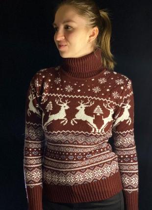 Зимовий новорічний светр1 фото