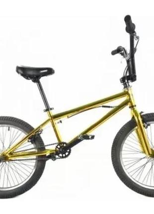 Трюковой велосипед crosser bmx 20″ рама 9, золото gold