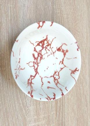 Сервіз порцеляновий tulu kl-24-marble red 24 предмети3 фото
