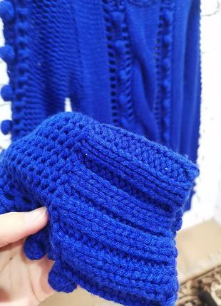 Теплий синий свитер с4 фото