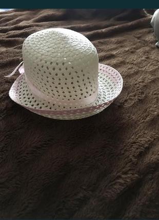 Шляпка с розовой лентой.3 фото