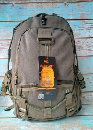 Великий брезентовый рюкзак gold be 902